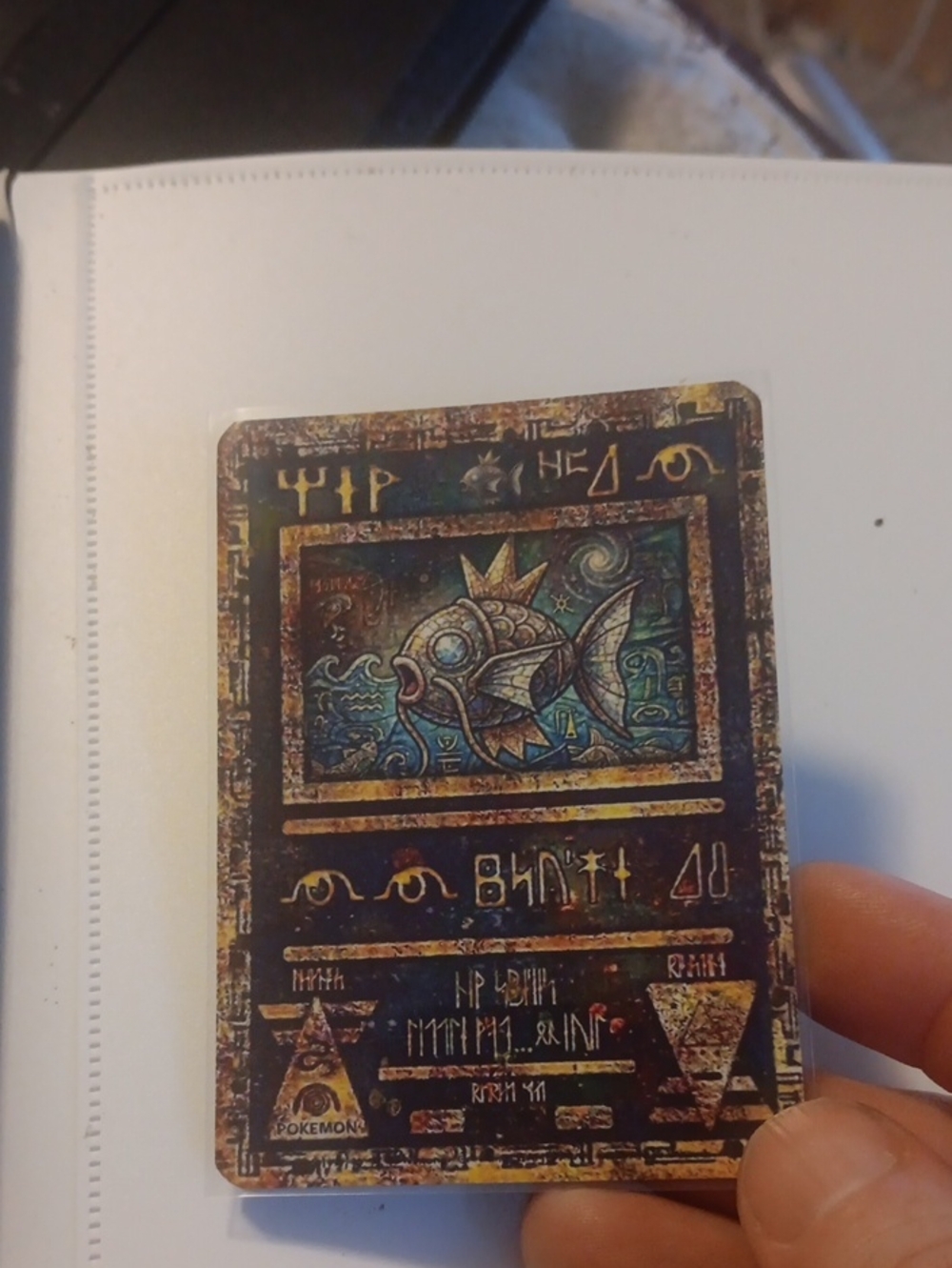 Pokemon Gold and Blue Ancient Fish Trading Card